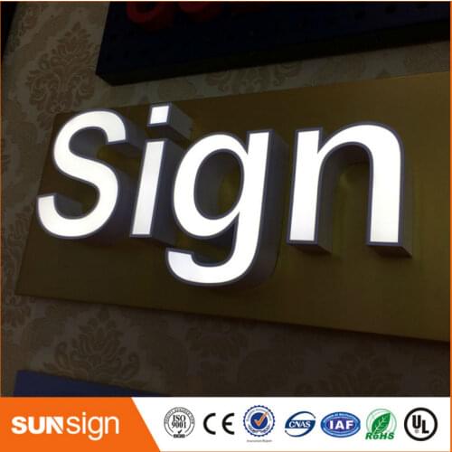 Painted acrylic the whole light body led letter sign and frontlit led channel letter