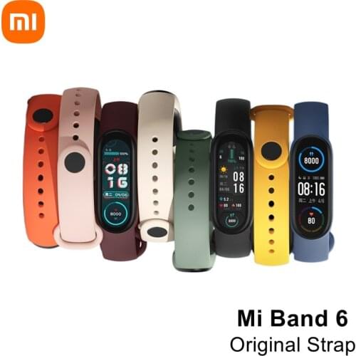 Original Xiaomi Mi Band 6 Strap TPU Colorful Bracelet Compatible with Mi Smart Band 6 NFC