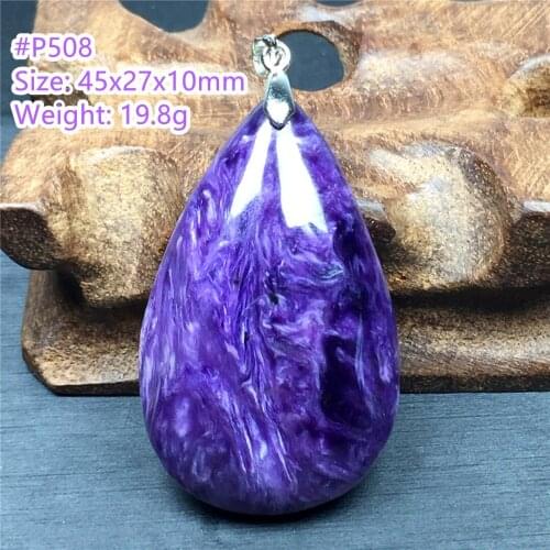 Top Natural Purple Charoite Necklace Pendant Jewelry For Woman Man Healing Crystal 45x27x10mm Beads Silver Stone Gemstone AAAAA