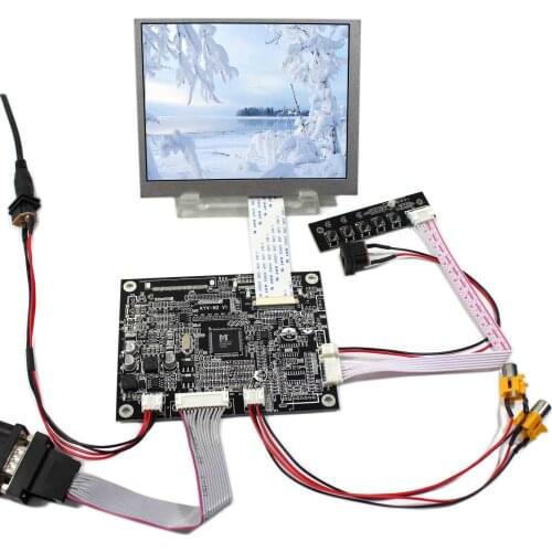 Support Reversing VGA AV LCD Controller Board with 5.6" AT056TN53 640X480 LCD Screen