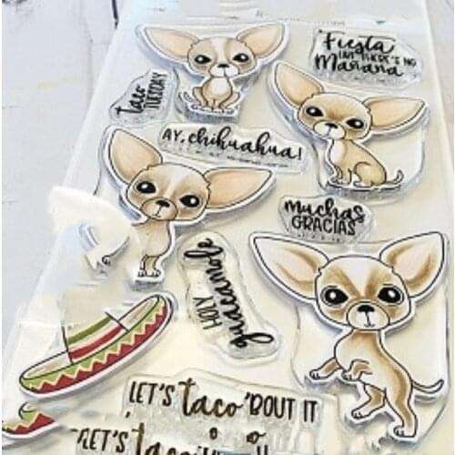 11x16 Dogs from different angles Transparent Clear Rubber Stamp Sheet Cling Scrapbooking Photo Album PaperCard DIY Craft