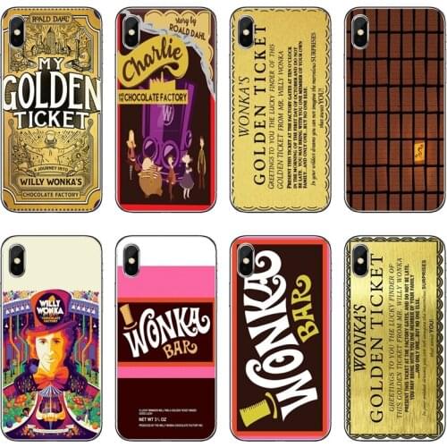 Willy Wonka Bar Chocolate Transparent Phone Case For iPhone 12 11 Pro Max Mini XS Max XR X 8 7 Plus 6 6S Plus 5 5S SE 2020