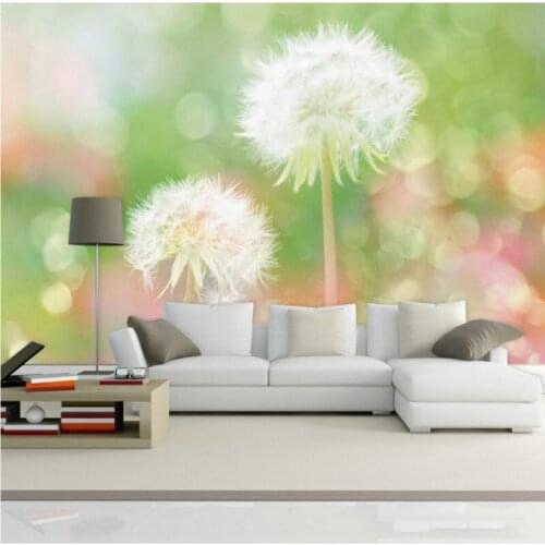 Drop Shipping Custom Photo Wallpaper Dream Flower Dandelion Mural TV Background Wallpaper Living Room Bedroom Hotel Custom Mural