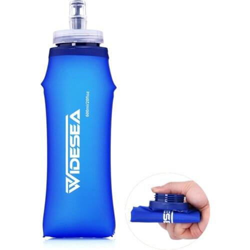 Foldable TPU Sports Water Bag 600ml BPA Free Bicycle Bike Water Bottle Portable Lightweight Leak-proof Cycling Kettle BC0662