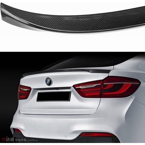 For BMW X Series X6 F16 Sedan 2014 2015 2016 2017 2018 Carbon Fiber Material Rear Trunk Wing Boot Lip Spoiler