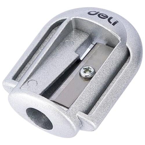 Deli 0595 / Zinc Alloy Pencil Sharpener / Metal Pencil Sharpener / Mini Portable Pencil Sharpener / Student Supplies