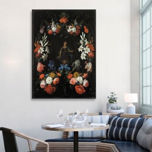 Vintage Oil Painting Flower Home Decoration Painting Poster bedroom Canvas Art Wall Painting Pictures For Living Room Posters
