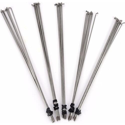 New Mountain / Road Bike Steel 14G Spoke Spokes + Nipple Sliver Colour High Strength Bicycle Spokes 253~290mm 10PCS