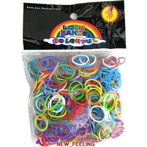 10Packs/lot with Clips & Hooks Mixed Colorful Scented DIY Loom Bands Rubber Silicone Wrist Bands Bracelets BR40