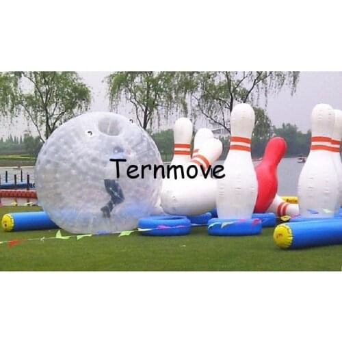 2m/6.8feet Inflatable Human Blowing Ball, Giant Inflatable Bowling Ball Game,Human Zorb Bowling Game with factory price
