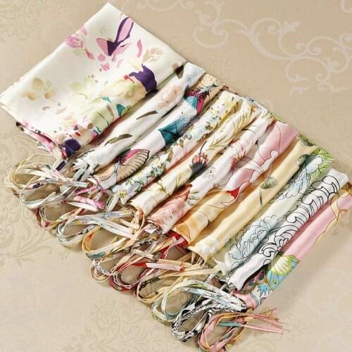 2Pcs 100% Pure Mulberry Silk Pillowcase 16 Momme Pillow Towel Pillow Sham Cover Floral Printed For Good Sleep Hair Care