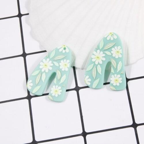 4 PCS Animal Flower Pendant Series Handmade Acrylic Earring Accessories For Jewelry Making