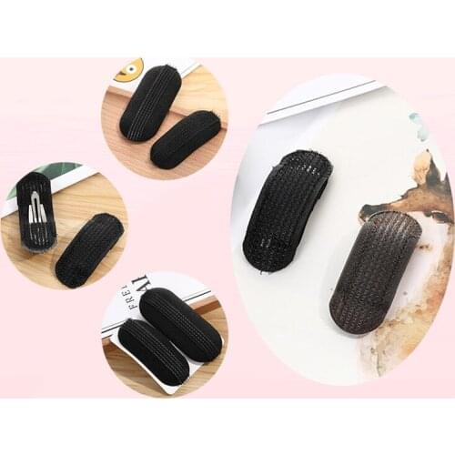 4PCS Hairpin Sponge Solid Color Hair Base Bump Sponge Bump Hair Clip Hair Inserts Invisible Hair Pins For Women Girls