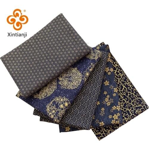 50*40 Cm/Piece Children Handicraft Materials Navy Fabric By Cm Japanese Handwork Cotton Sewing Fabric For DIY Cloth Crafts 1023