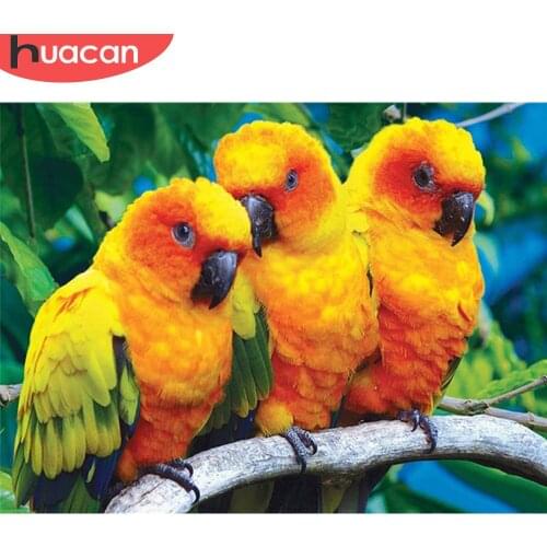 HUACAN 5D DIY Diamond Painting Bird Handicraft Full Square Diamond Embroidery Animal Mosaic Tree Home Art Decor