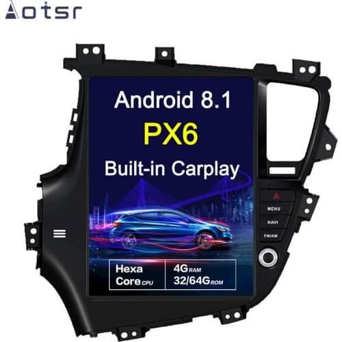 Android 8.1 12.9" Tesla style Car GPS Navigation For KIA Optima KIA K5 2010-2013 Head Unit Multimedia Player Radio Tape Recorder
