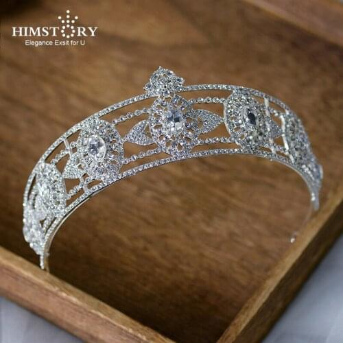 HIMSTORY Bridal Tiaras and Crown Wedding Accessories Romantic Women Headband Engagement Hair Ornaments Princess Headdress Diadem