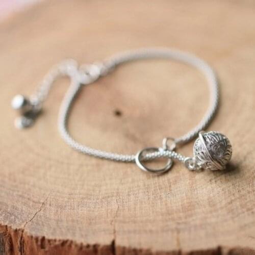 925 Sterling Silver Same Hollow Bell Hanging Chain Fashion Gift For Women Bracelets Steampunk Minimalist Accessories Jewelry