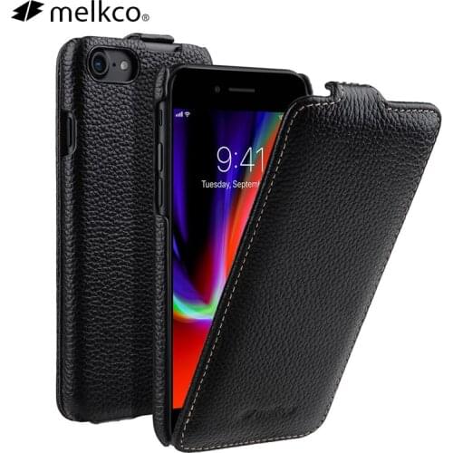 Melkco Official Original Genuine Leather Flip Phone Case For iPhone 7 8 Plus SE 2020 Business Luxury Cowhide Cases Bag Cover