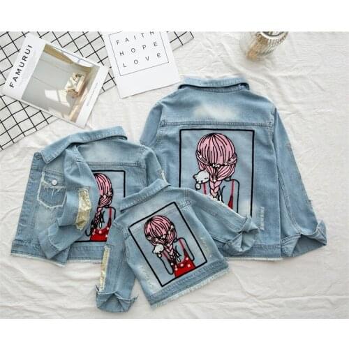DancingBear Denim Jackets For Girls