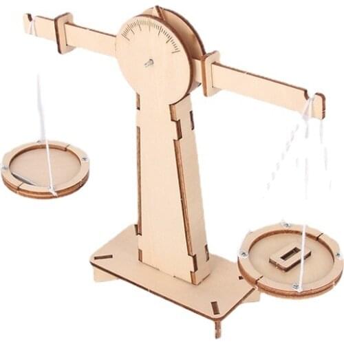 DIY Balance Scale Lever Wooden Weighing Scale Science Math Teaching Scale Educational Balancing Toy for Students Kids