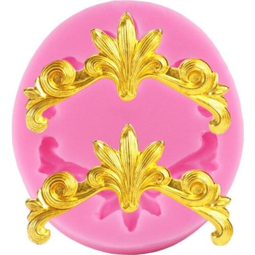 DIY Scroll Leaves Silicone Mold Cake Border Fondant Cake Decorating Tools Resin Polymer Clay Candy Chocolate Gumpaste Moulds