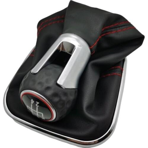 For VW Golf 4 Bora MK4 Jetta 4 1998-2004 Car Gear Shift Knob Ball Covered Leather 5speed 12mm