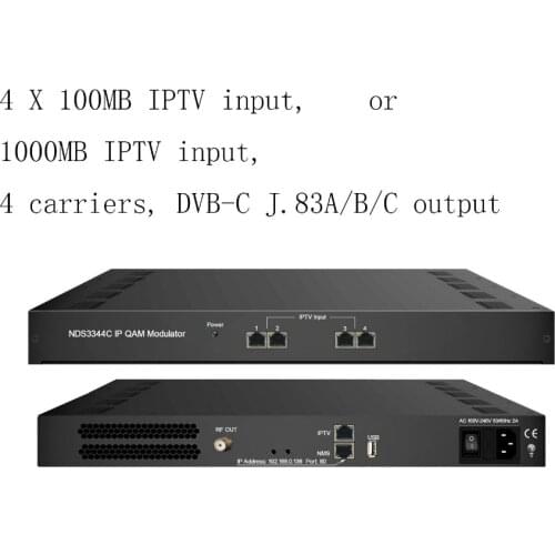 IP to QAM modulator, IP to DVB-C J.83A/B/C modulator, IPTV encoder modulator, IP to DVB-T modulator