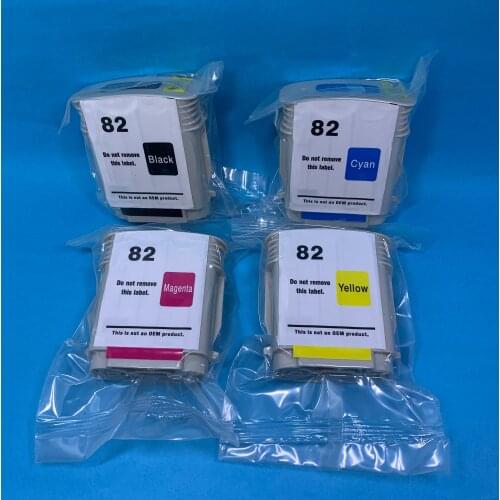 YOTAT 1set Compatible For HP 82 For HP82 Ink Cartridge For HP Designjet 500 500ps 800 800ps 815mfp 820mfp 10PS 20PS 50PS printer