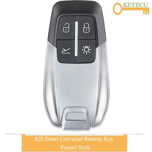KEYECU KEYDIY ZB06 for Ferrari Style Smart Universal KD Remote Car Key - 4 Buttons - for KD900/ KD-X2/ Mini KD Key Tool