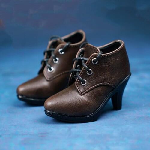 BJD doll shoes suitable for 1-3 1-4 SIZE pointed toe strap high heel short boots doll accessories