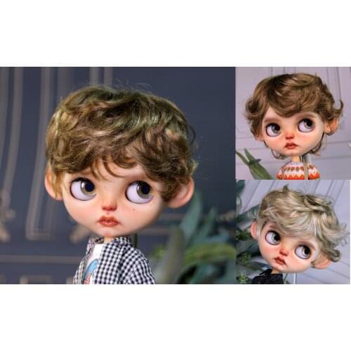 Blythes Doll Emulation Hair fits 1/6size stylish versatile personality wool roll imitation mohair wig milk coffee gold brown etc