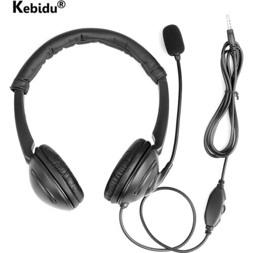 Lightweight Earphone 3.5mm Wired Headphone With Microphone Noise Canceling Computer Headset For Laptop PC School Children