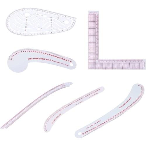 Quilting Sewing Patchwork Ruler Plastic Sewing Square Curve Ruler Tailor Drawing Craft Tool DIY Supply Tool Sewing Kit