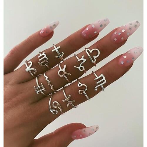 Chunky rings for women anillos aesthetic fashion jewelry sets sterling silver rings for girls gift couple stainless accessories