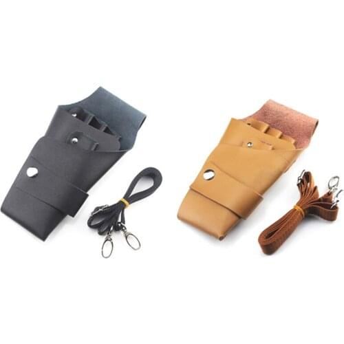 Multifunction Genuine Leather bag hair scissors case Waist Belt barber packet Salon Holster Pouch hairdressing scissors kit case