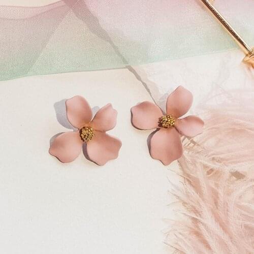 Fashion Girls Flower earrings Korean personality wild long style earrings fashion All-match Date Party Travel Earrings Gift