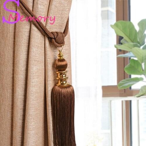 Fashion Europe Curtain Tassel Tieback Clips Buckle Hanging Ball Tie Back Straps Holders Accessories Home Decoration