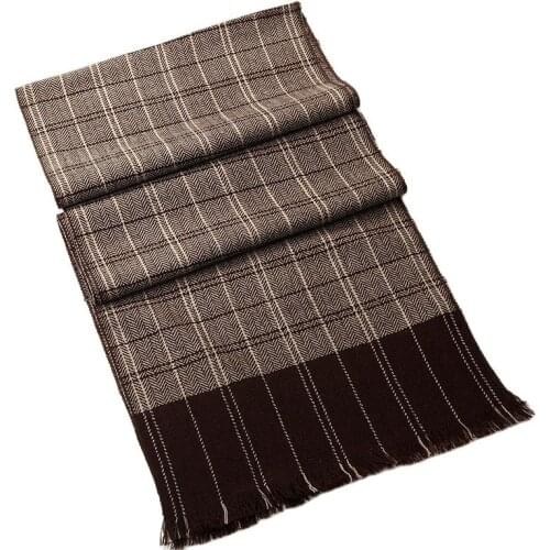 Men Long Scarf Autumn Winter Wool Warm 180*30 CM Business Neck Protection and MaleWarmth Weibo