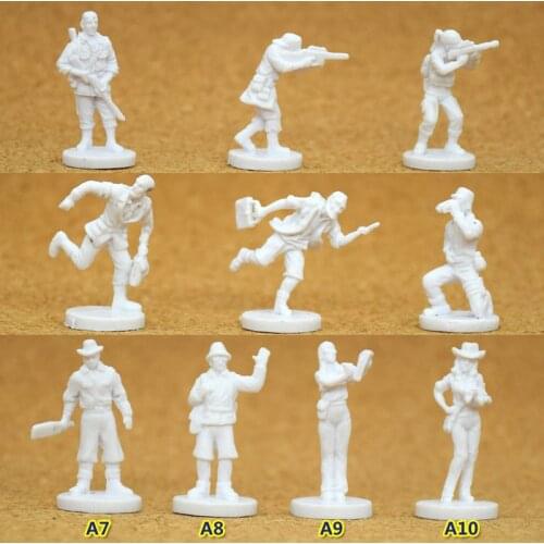 TRPG board game dinosaur island hunters Adventurers Explorer mercenary scientist 1/72 miniatures models figures