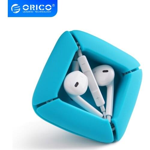 ORICO Silicone Cable Organizer for Earphones Digital Cables Cord Management Holder USB Cable Square Shape Cord Wire Cable Winder