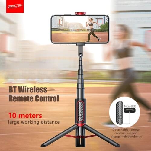 Portable BT Wireless Selfie Stick Desktop Phone Holder Tripod Aluminum Alloy Selfie Stick for Selfie Group Photo Video Shooting