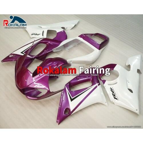 Aftermarket Fairing For Yamaha R6 1998 1999 2000 2001 2002 YZFR6 White Purple Motorcycle Body Kit (Injection Molding)