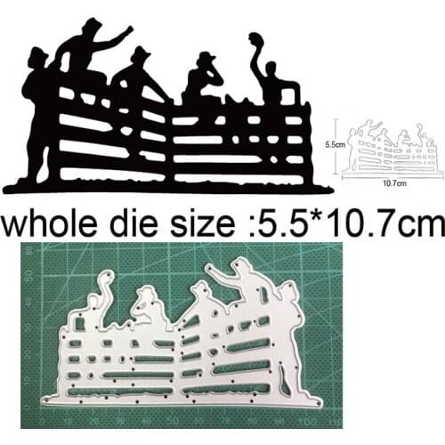2020 Craft dies Man Band Fence Frame Metal Cutting Dies Diy Scrapbooking dies Embossing Die Cuts Paper Cards Album Stencils dies