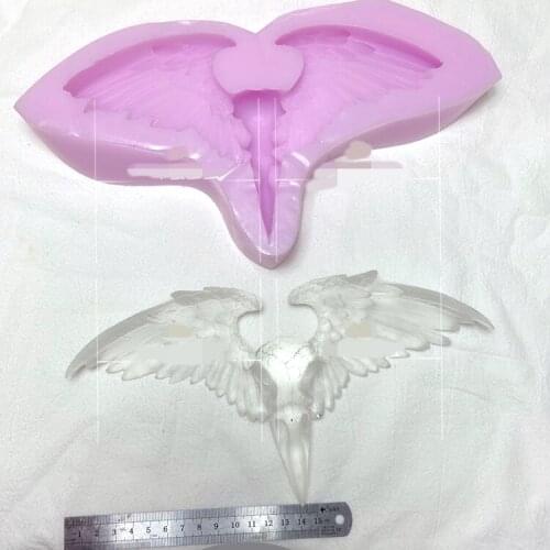 Transparent Silicone Mould Resin Decorative Craft DIY Large crow bird head wings handmade Mold epoxy resin molds for jewelry