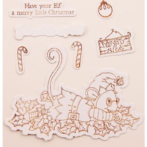 Happy Mouse Transparent Clear Silicone Stamp Seal DIY Scrapbooking Rubber Stamping Coloring Embossing Diary Decor Reusable T152