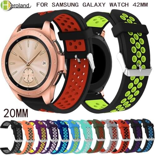 For Samsung Galaxy Watch 42mm Band 20mm Silicone for Samsung Galaxy active /gear s2 wristband Replacement sport smart watchstrap