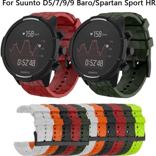 24mm Silicone Watch Strap For Suunto 7 9 Spartan Sport Wristband Suunto D5 7 9 baro Smart Watchband Bracelet Replacement Correa