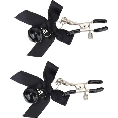 With Small Bell Metal Nipple Clips Torture Play Clamps Breast Bondage Nipple Stimulator Adjustable Sex Toys for Couple