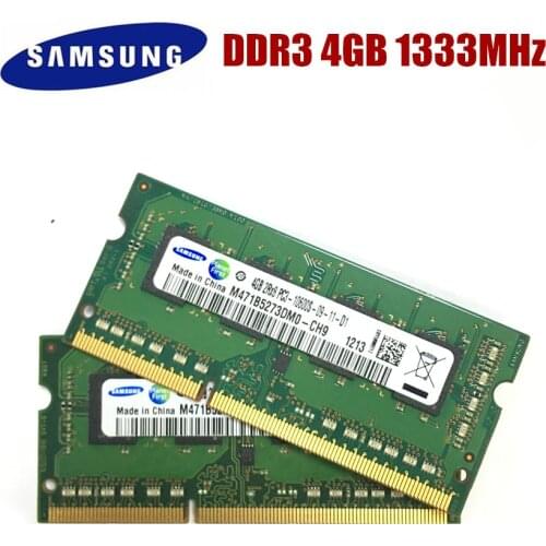 SAMSUNG 4GB 2RX8 PC3-10600S DDR3 1333Mhz 4GB 8GB 1.5V Laptop Memory Notebook Module SODIMM RAM